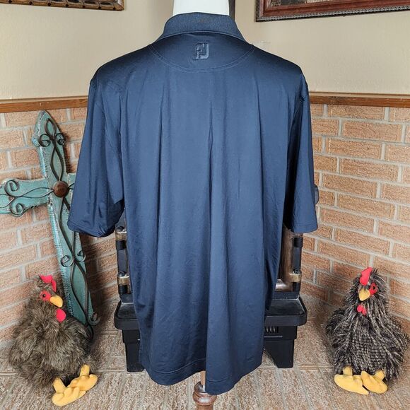 FootJoy FJ Solid Black Polo Shirt Size L - Picture 3 of 6